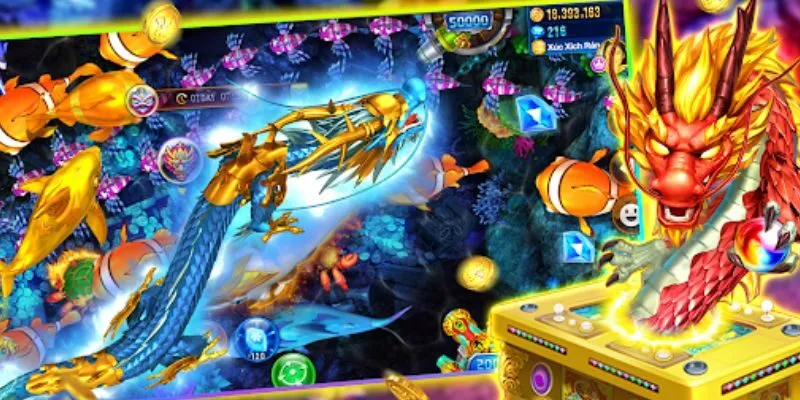 Cấp càng cao vũ khí trong game Bắn cá Long Vương càng mạnh và ngược lại